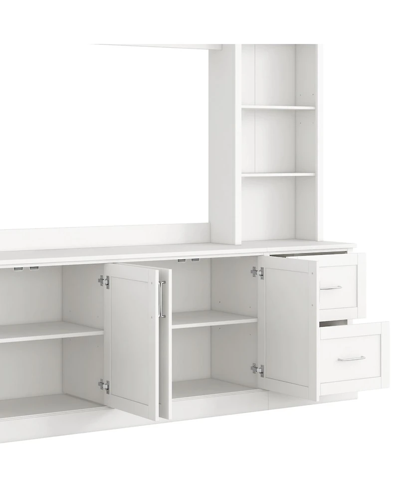 Streamdale Furniture Modern Arched Entertainment Center Wall Unit for TVs up to 65"