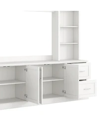 Streamdale Furniture Modern Arched Entertainment Center Wall Unit for TVs up to 65"