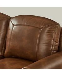 Streamdale Furniture 2-Piece Breathable Faux Leather Sofa Set with Rolled Arms