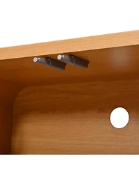 Streamdale Furniture Farmhouse Curved Edge Tv Stand for TVs up to 70" with Large Cabinets