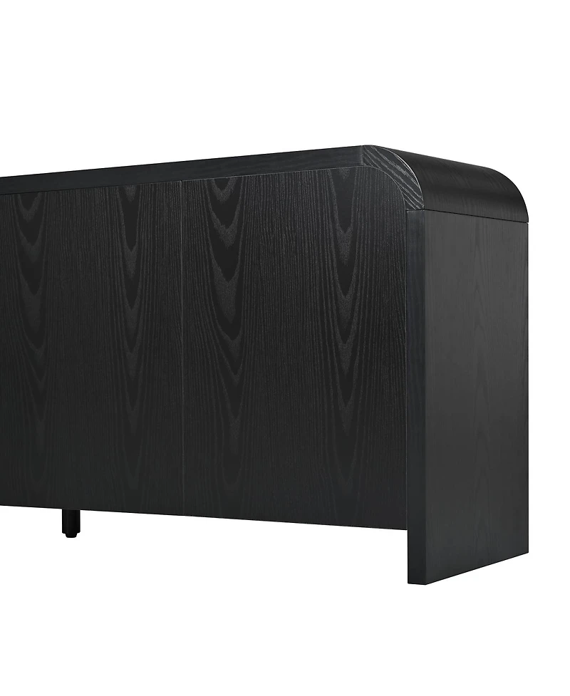 Streamdale Furniture Farmhouse Curved Edge Tv Stand for TVs up to 70"