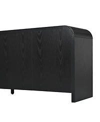 Streamdale Furniture Farmhouse Curved Edge Tv Stand for TVs up to 70"