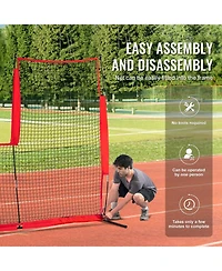 Vevor L Screen Baseball Pitching Net for Batting Cage Softball Screen