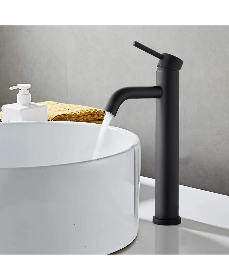 Busdays Single Hole Single Handle Bathroom Sink Faucet Modern Design Easy Install Available in Brushed Nickel Brushed Gold