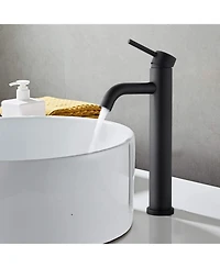 Busdays Single Hole Single Handle Bathroom Sink Faucet Modern Design Easy Install Available in Brushed Nickel Brushed Gold