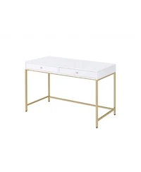 HomeRoots 47" Computer Desk With Two Drawers