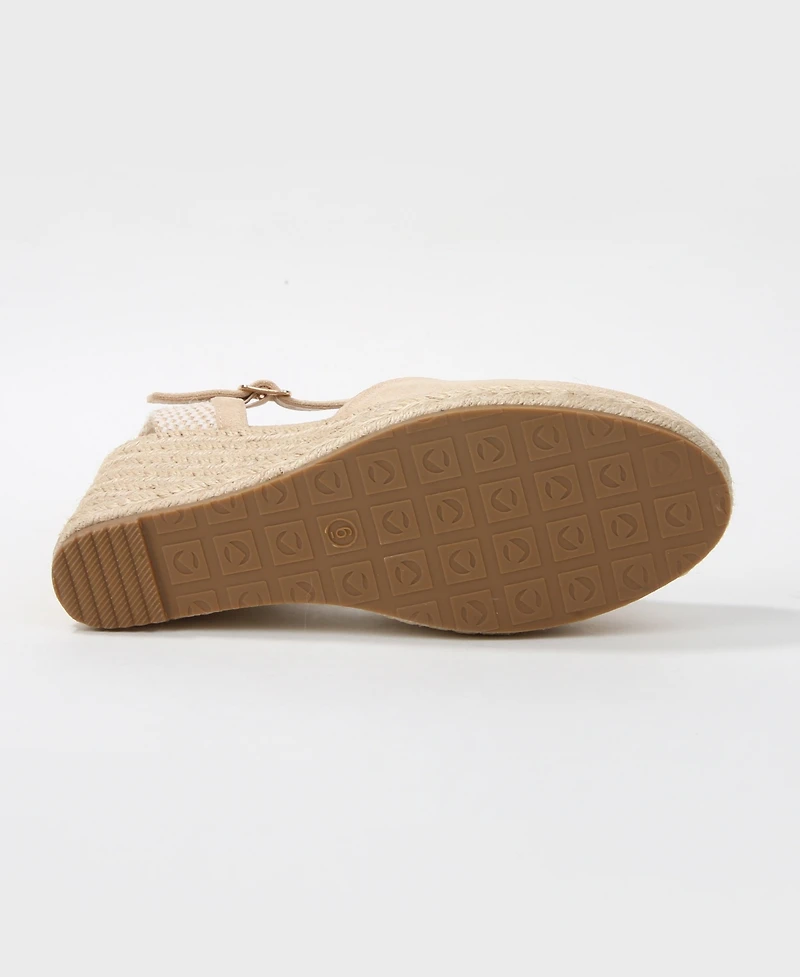 Berness Women's Marlene Jute-Wrapped Closed Toe Espadrille Wedges