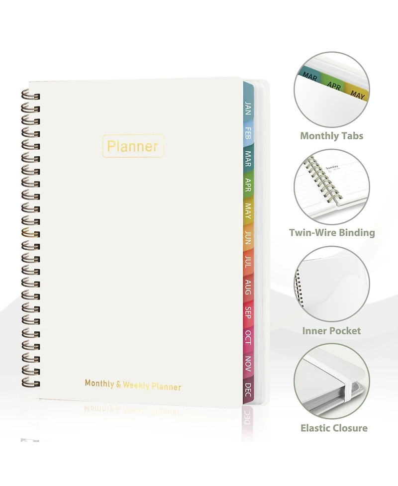 Gnuadz 2026 Planner Weekly Monthly Hardcover Agenda