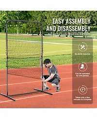 Vevor I Screen Baseball Pitching Net for Batting Cage Softball Screen 7x4ft