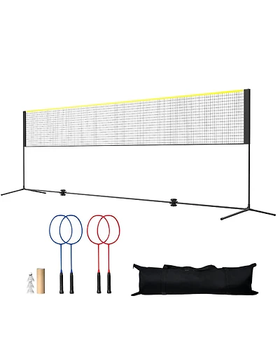 Vevor 20ft Badminton Net Set Outdoor Portable Volleyball Pickleball Tennis Net