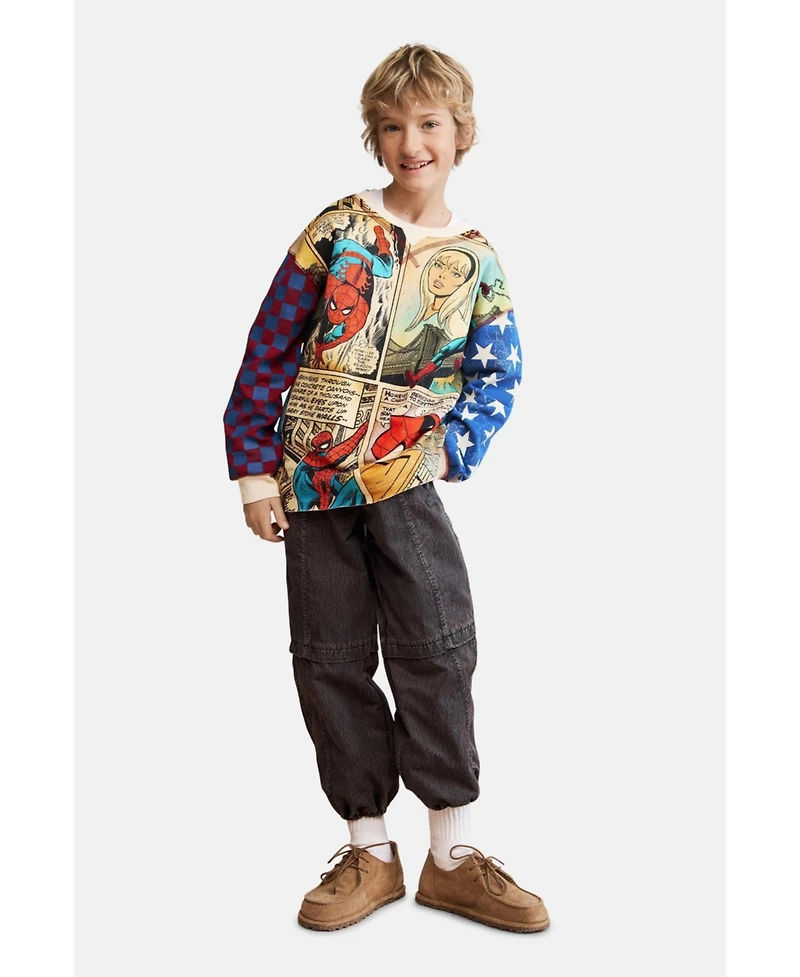 Desigual Boys's (3-14) Marvel comic print T-shirt