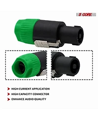 5 core Speak on Adapter High Quality Audio Jack Male Audio Pin Speaker Adapter Connector