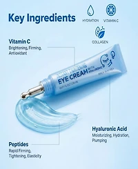 Lovery Korean Skin Care Hyaluronic Eye Cream, Instant Tightening and Hydrating, Firming and Depuffing Korean Under-Eye Treatment