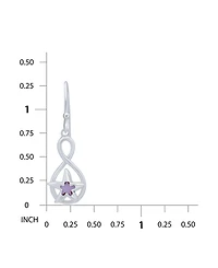 Macy's Pink Shell Inlay Fine Silver-Plated Starfish Fishhook Drop Earrings