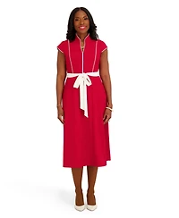 Kasper Women's Seam Bodice V-Neck Dress