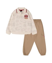 Cars Toddler Boy's (2T-4T) Lightning McQueen Two-Piece Polo Sweatshirt and Cargo Pants Set