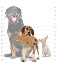 Mighty Dinosaur Stegosaurus, Durable Plush Squeaky Dog Toy