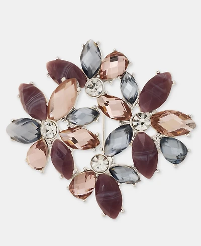 Anne Klein Stone Flower Cluster Pin