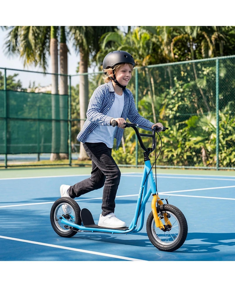 Slickblue Kids Kick Scooter with Air Tires and Adjustable Height