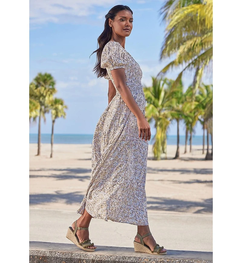Lascana Women's Floral Print Maxi Dress