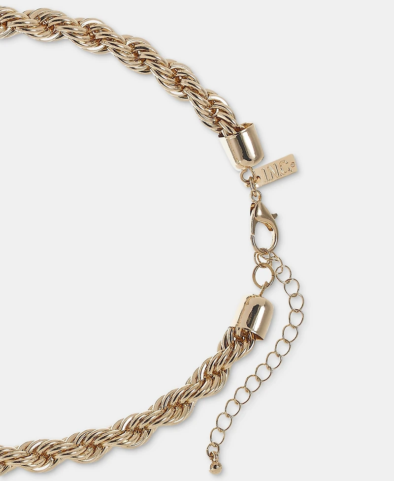I.n.c. International Concepts Heart, Imitation Pearl & Chain Tassel Statement Necklace, 16-1/2" + 3" extender, Macy's Exclusive