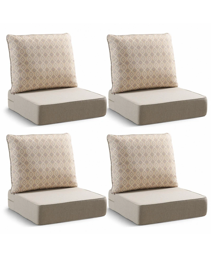 Pocassy 6" Thicker Outdoor Chair Cushion Set