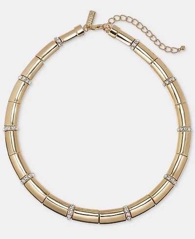 I.n.c. International Concepts Pave & Tubular Beaded Collar Necklace, 16" + 3" extender, Macy's Exclusive