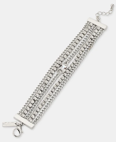 I.n.c. International Concepts Crystal Chain Multi-Row Flex Bracelet, Macy's Exclusive