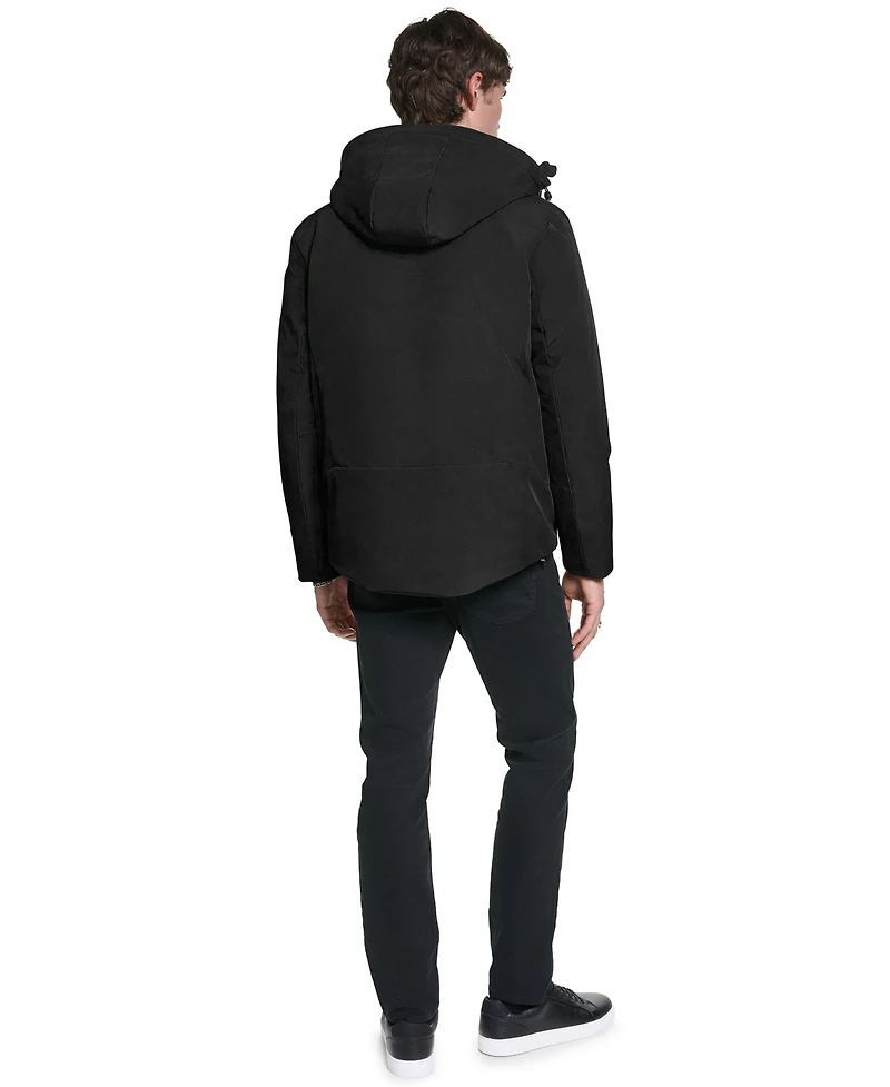 Karl Lagerfeld Paris Men's FlexTech Hooded Parka Jacket