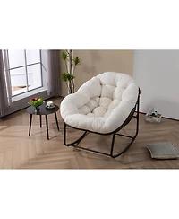 Streamdale Furniture Streamdale Outdoor Rattan Rocking Chair with Padded Cushion for Patio and Garden