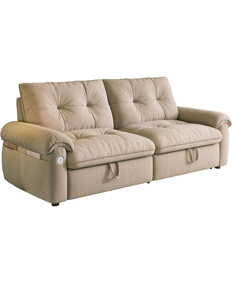 Clihome 77-Inch Convertible Sofa Bed,Made of Cloud-like Fabric, Applicable to Living Rooms, Bedrooms and Apartment