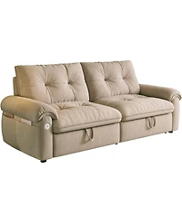Clihome 77-Inch Convertible Sofa Bed,Made of Cloud-like Fabric, Applicable to Living Rooms, Bedrooms and Apartment