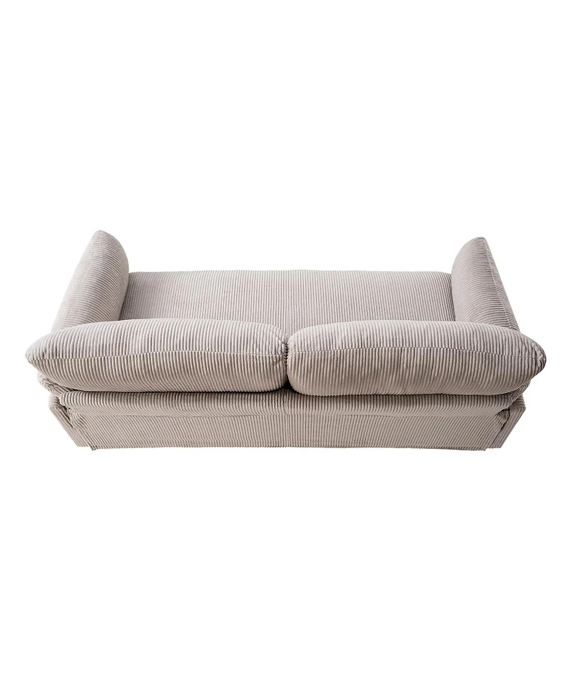 Streamdale Furniture 82.6" Mid-Century Modern Corduroy Loveseat Sofa