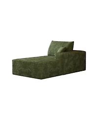 Streamdale Furniture Plush Corduroy Modular Sectional Sofa with Reversible Chaise - No Assembly