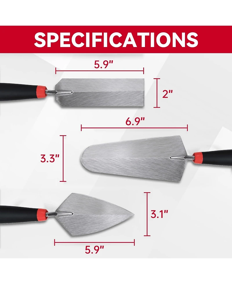 Xdovet Stainless Steel Trowel Set Mortar Tool