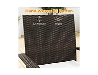 Slickblue Outdoor 3-Piece Wicker Furniture Set with Glass Top Table