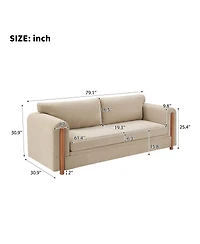 Streamdale Furniture Modern 3-Seater Upholstered Sofa