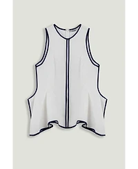 Nocturne Women's Contrast Trim Peplum Top