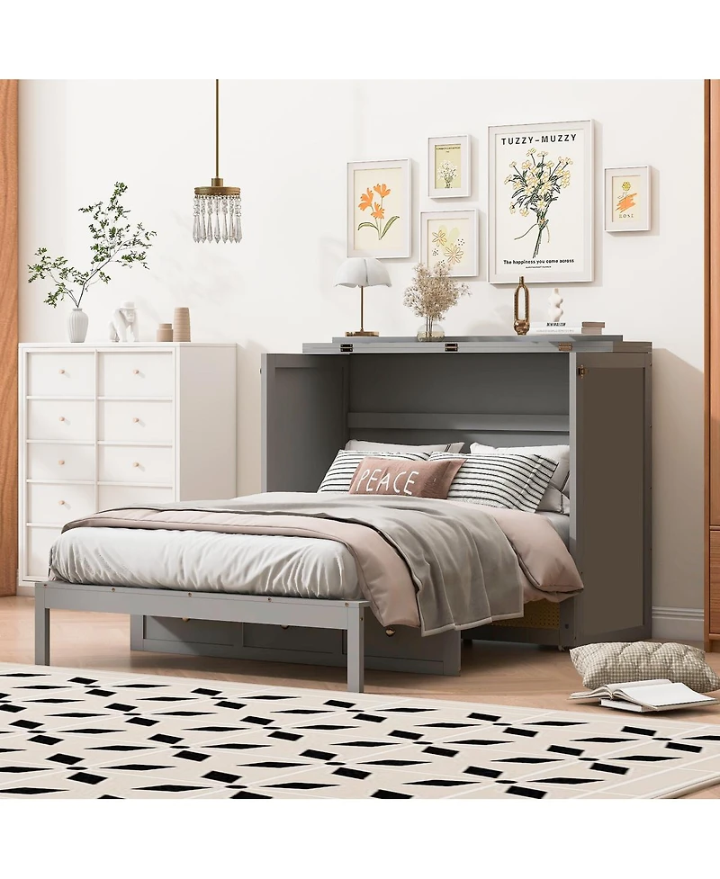 Streamdale Furniture Full Size Murphy Bed with Large Drawers