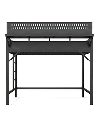 Streamdale Furniture Twin Xl Metal Loft Bed with Storage, Pegboard, Usb, and Led Lights