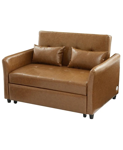 Streamdale Furniture Convertible Sofa Bed with Pull-Out Mechanism and 3 Usb Charging Ports