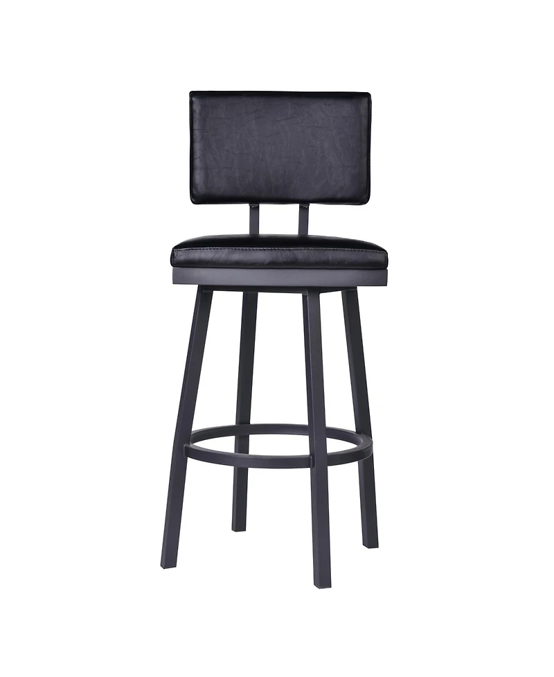HomeRoots 26" Iron Swivel Counter Height Bar Chair