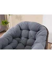 Streamdale Furniture Outdoor Rattan Rocking Chair with Padded Cushion