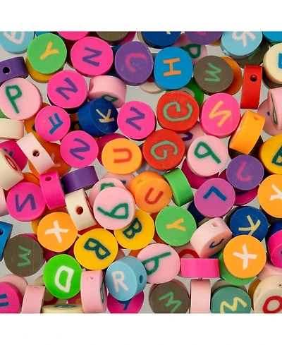 John Bead 120ct. 1mm Alphabet Polymer Clay Beads