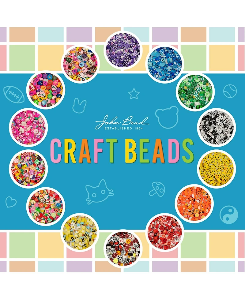 John Bead 120ct. 1mm Alphabet Polymer Clay Beads
