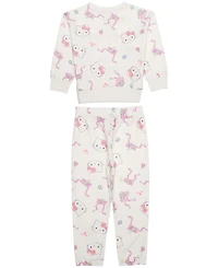 Epic Threads Toddler Girls' 12M-5T Hello Kitty Print Fleece Sweatshirt and Joggers, 2-Piece Set