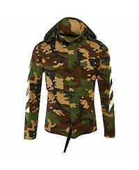 Pre-Owned Off-White Men's Camo Print Cotton Hooded Field Jacket