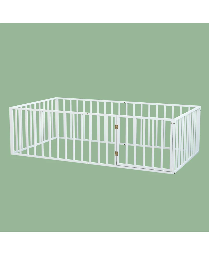 Streamdale Furniture Metal Platform Bed Frame with Steel Slat Support