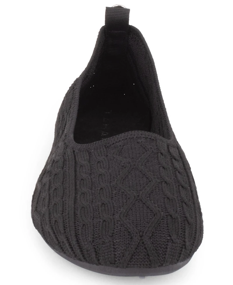 Tahari Women's Cannes Cableknit Slip-On Flats