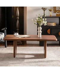 Streamdale Furniture 47.24" Modern Minimalist Rectangular Wood Coffee Table with U-Shaped Legs